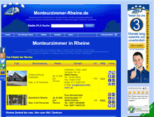 Tablet Screenshot of monteurzimmer-rheine.de